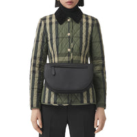 BLACK Grand sac banane Olympia en cuir grainé