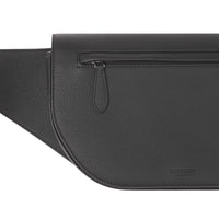 BLACK Grand sac banane Olympia en cuir grainé