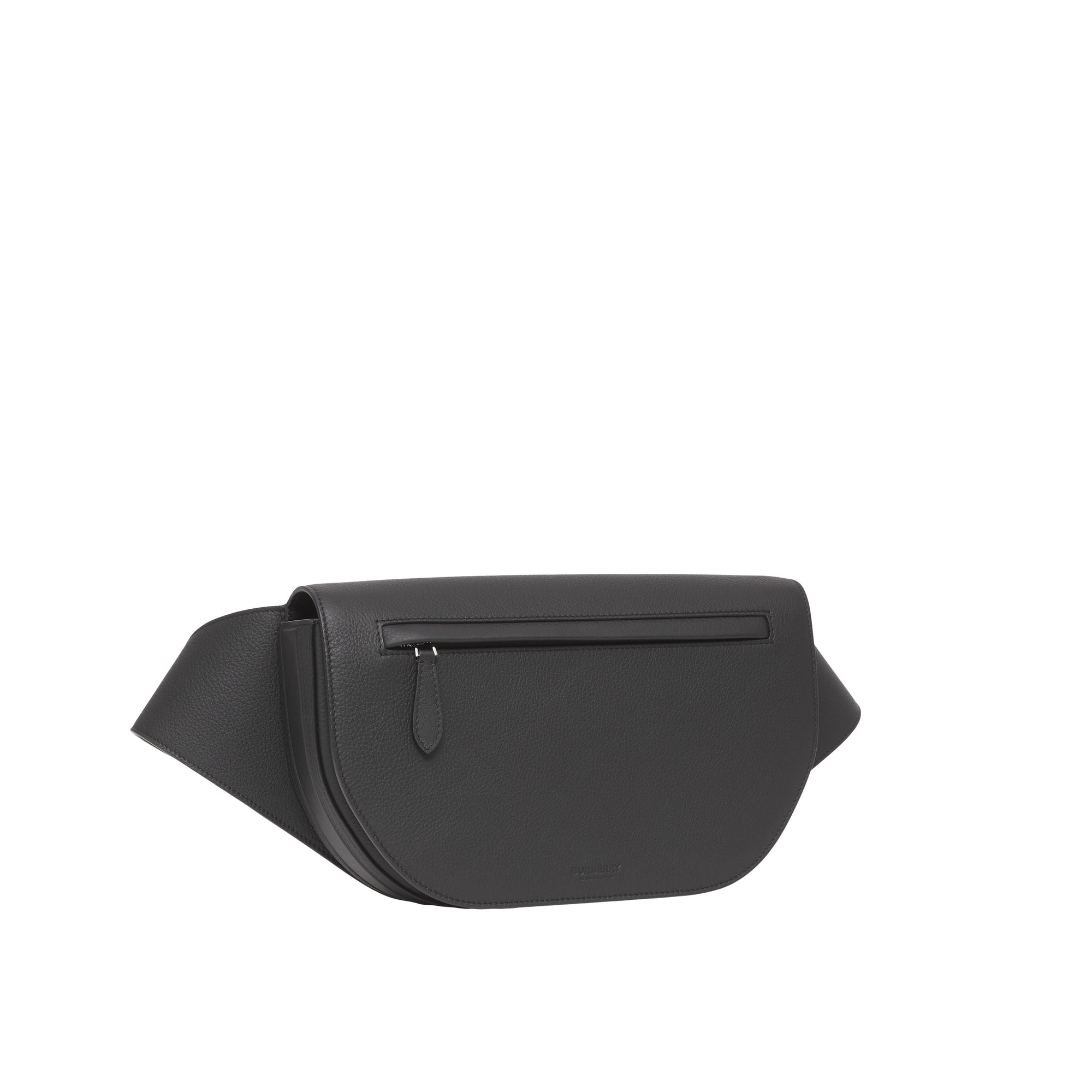 BLACK Grand sac banane Olympia en cuir grainé