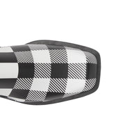 BLK/WHITE Mocassins en cuir check