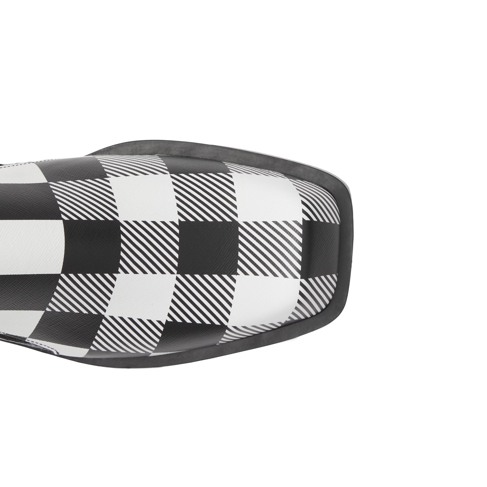 BLK/WHITE Mocassins en cuir check