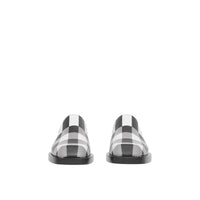 BLK/WHITE Mocassins en cuir check