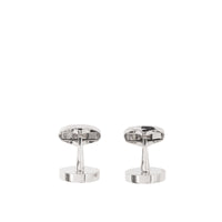 VINTAGE SILVER Boutons de manchette plaqués palladium avec logo