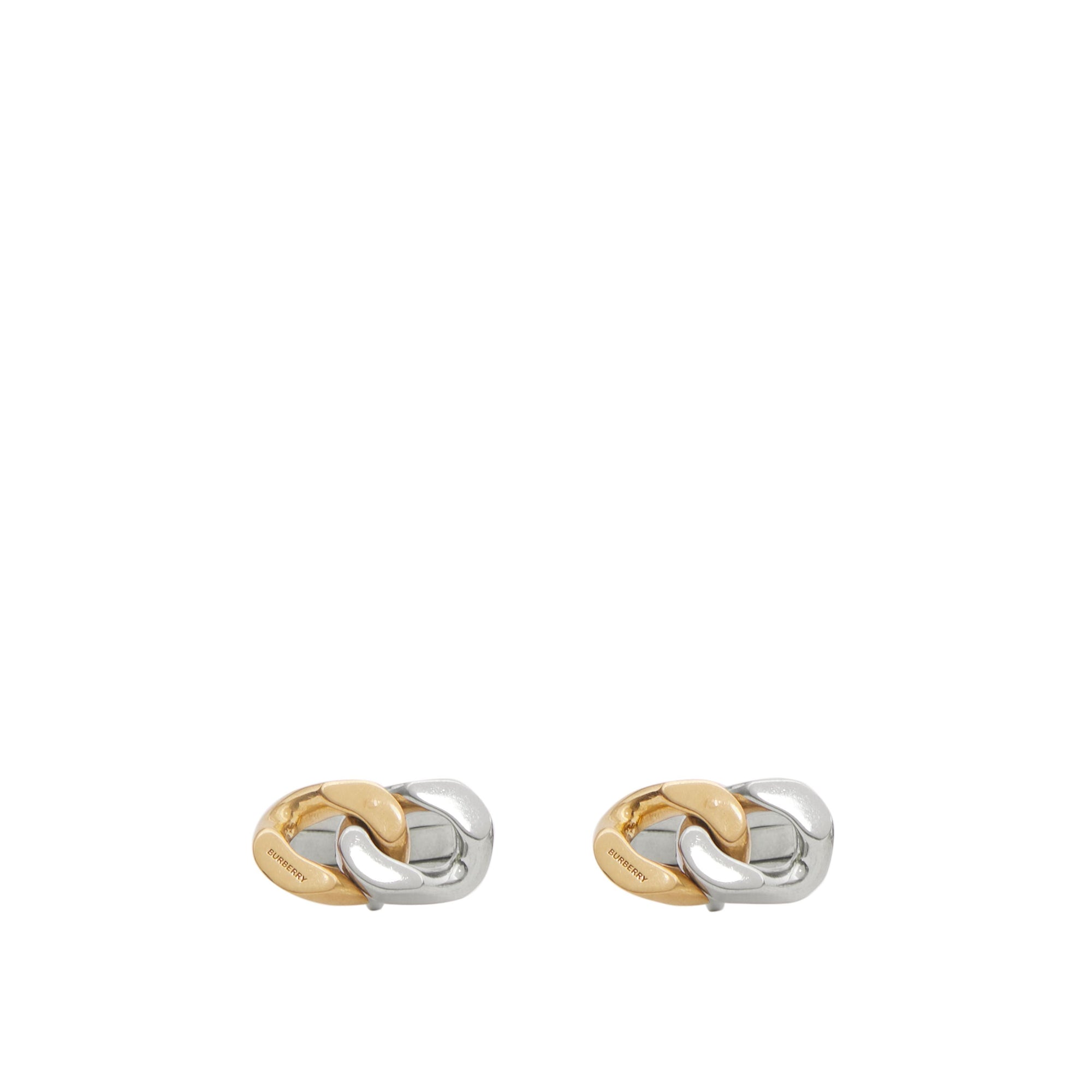 ANTIQUE GOLD/VSILVER Boutons de manchette à maillon plaqués or et palladium