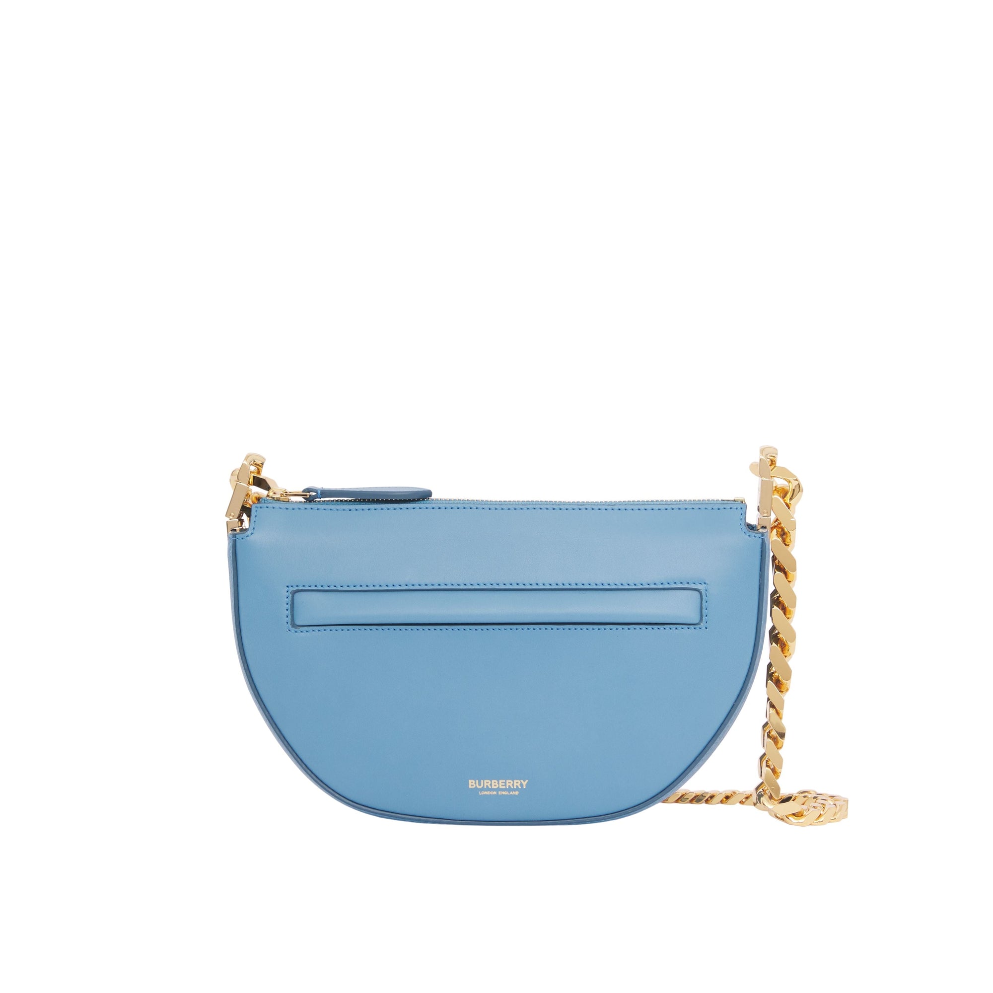 BLUE TOPAZ Mini sac Olympia zippé en cuir