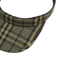 GREEN ICON CHECK Visière en coton check avec poche zippée amovible