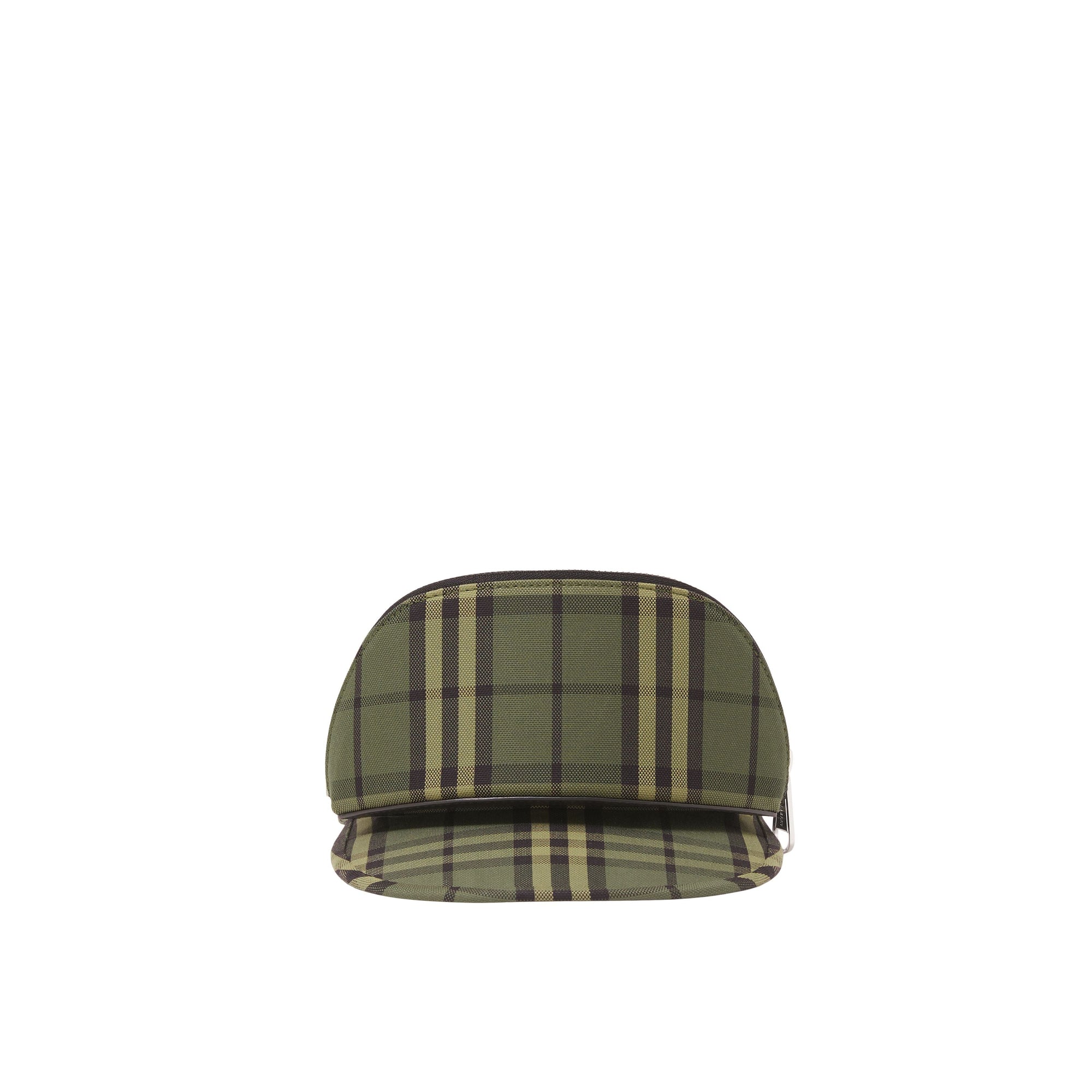 GREEN ICON CHECK Visière en coton check avec poche zippée amovible