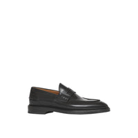 BLACK Mocassins Penny Loafers en cuir