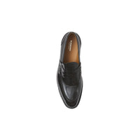 BLACK Mocassins Penny Loafers en cuir