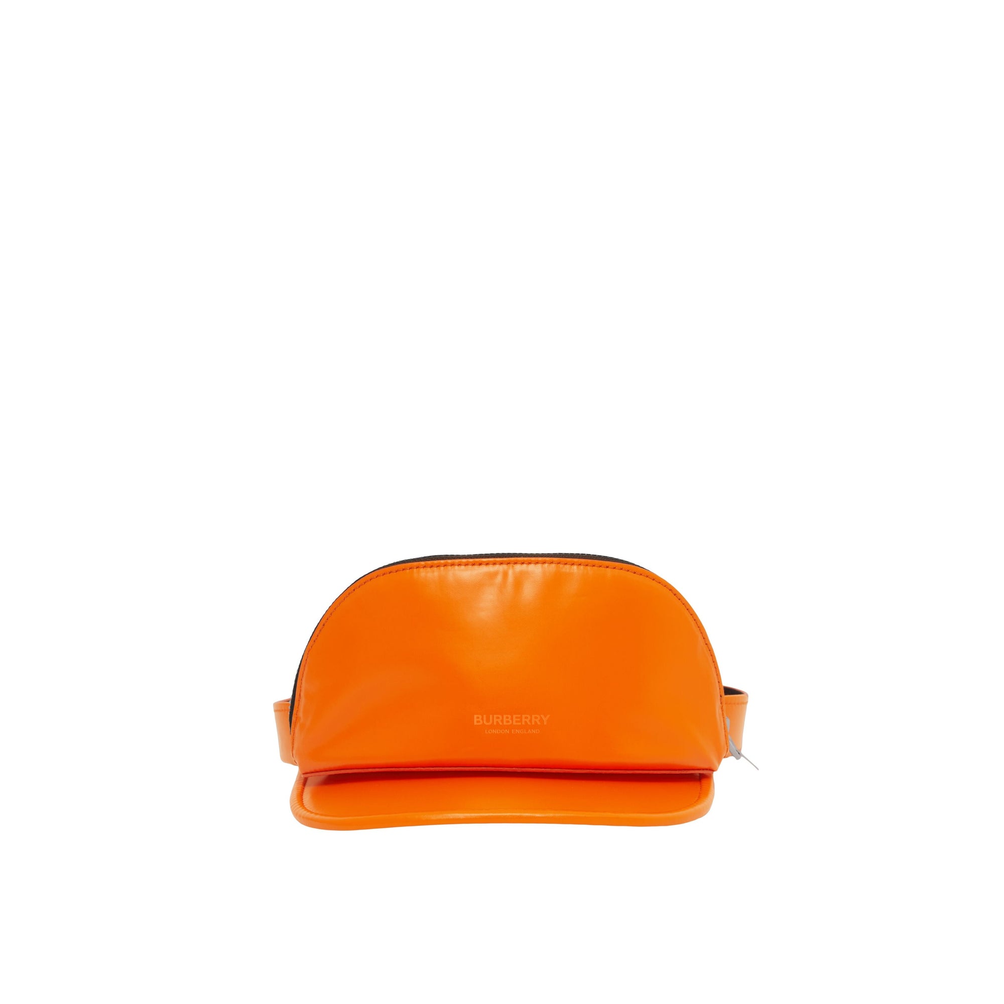 BRIGHT ORANGE Visière en coton caoutchouté avec poche zippée amovible