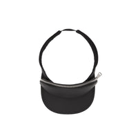 BLACK Visière en coton caoutchouté avec poche zippée amovible