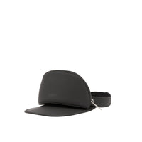 BLACK Visière en coton caoutchouté avec poche zippée amovible