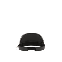 BLACK Visière en coton caoutchouté avec poche zippée amovible