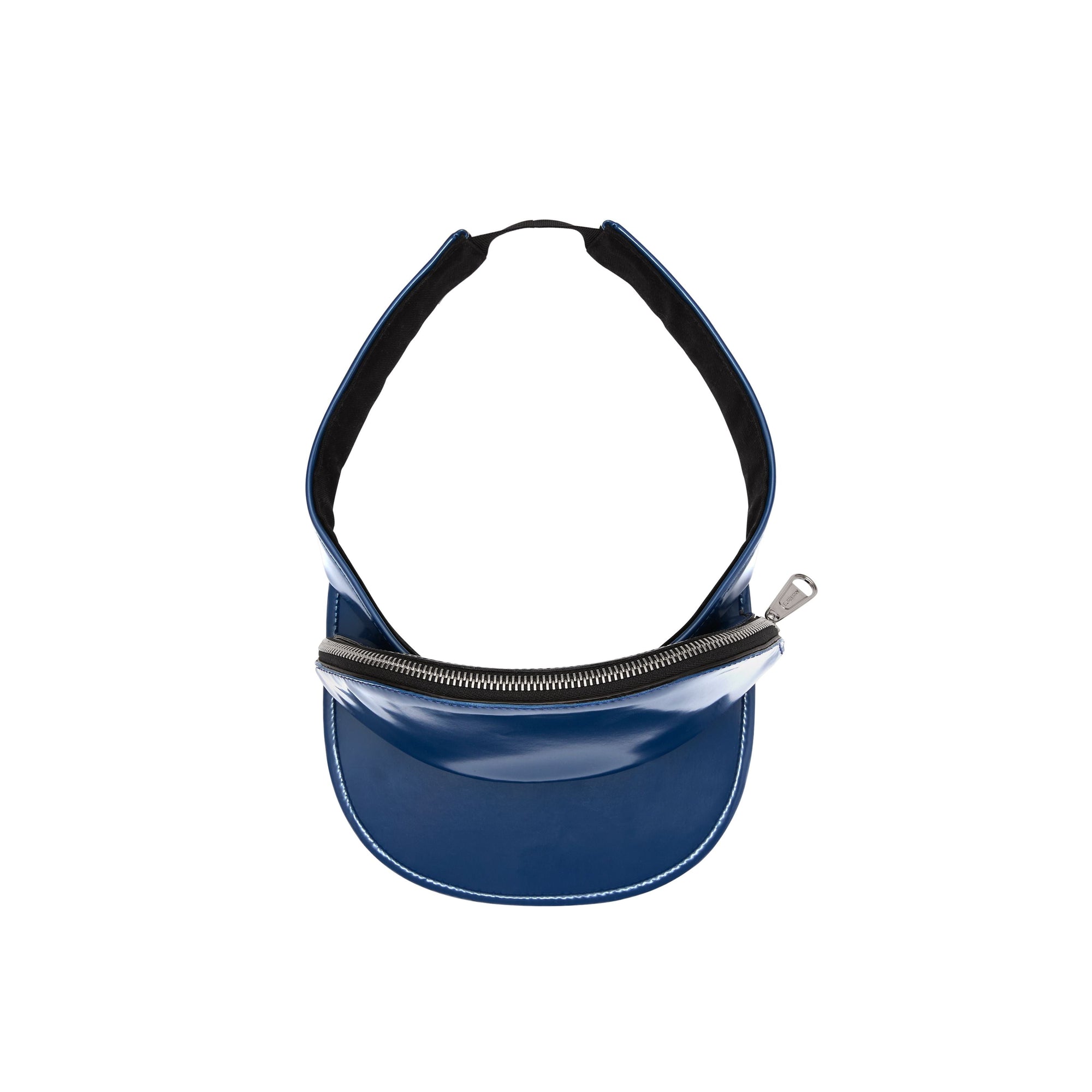 INK BLUE Visière en vinyle avec poche zippée amovible