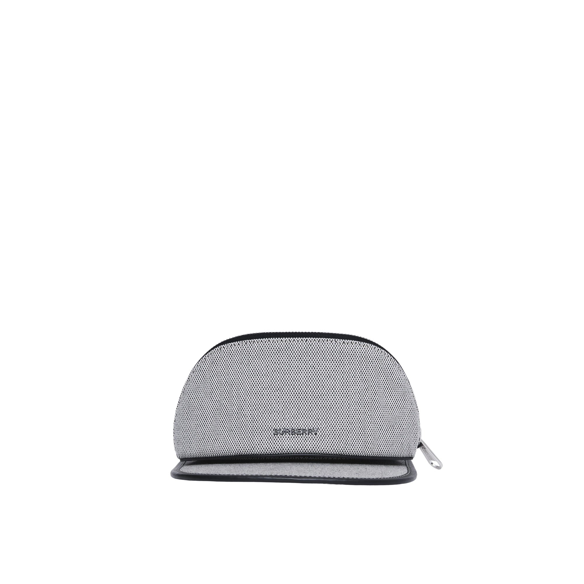 BLACK/WHITE Visière en toile de coton avec poche zippée amovible