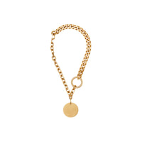 ANTIQUE GOLD Collier à maillons plaqué or avec médaillon