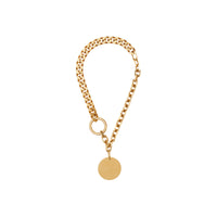 ANTIQUE GOLD Collier à maillons plaqué or avec médaillon