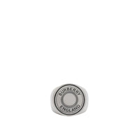 VINTAGE SILVER Chevalière plaquée palladium avec logo