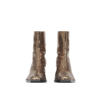 LIGHT GOLD Bottines à talon bottier à sequins