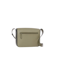 POPLAR GREEN/BLK Petit sac Messenger en cuir grainé
