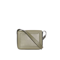 POPLAR GREEN/BLK Petit sac Messenger en cuir grainé