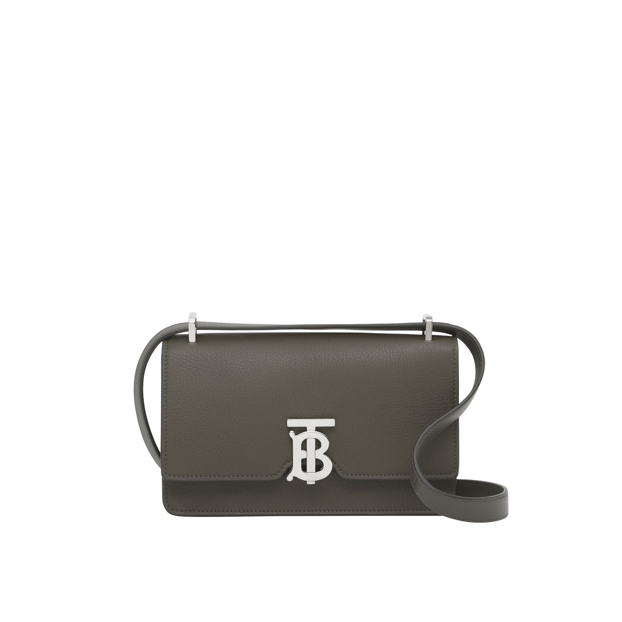 MILITARY KHAKI Pochette Robin en cuir grainé