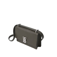 MILITARY KHAKI Pochette Robin en cuir grainé