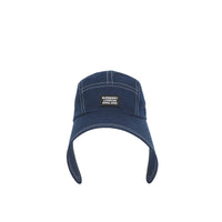 BLUE Casquette en denim à bords larges avec logo
