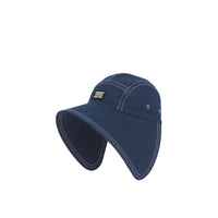 BLUE Casquette en denim à bords larges avec logo