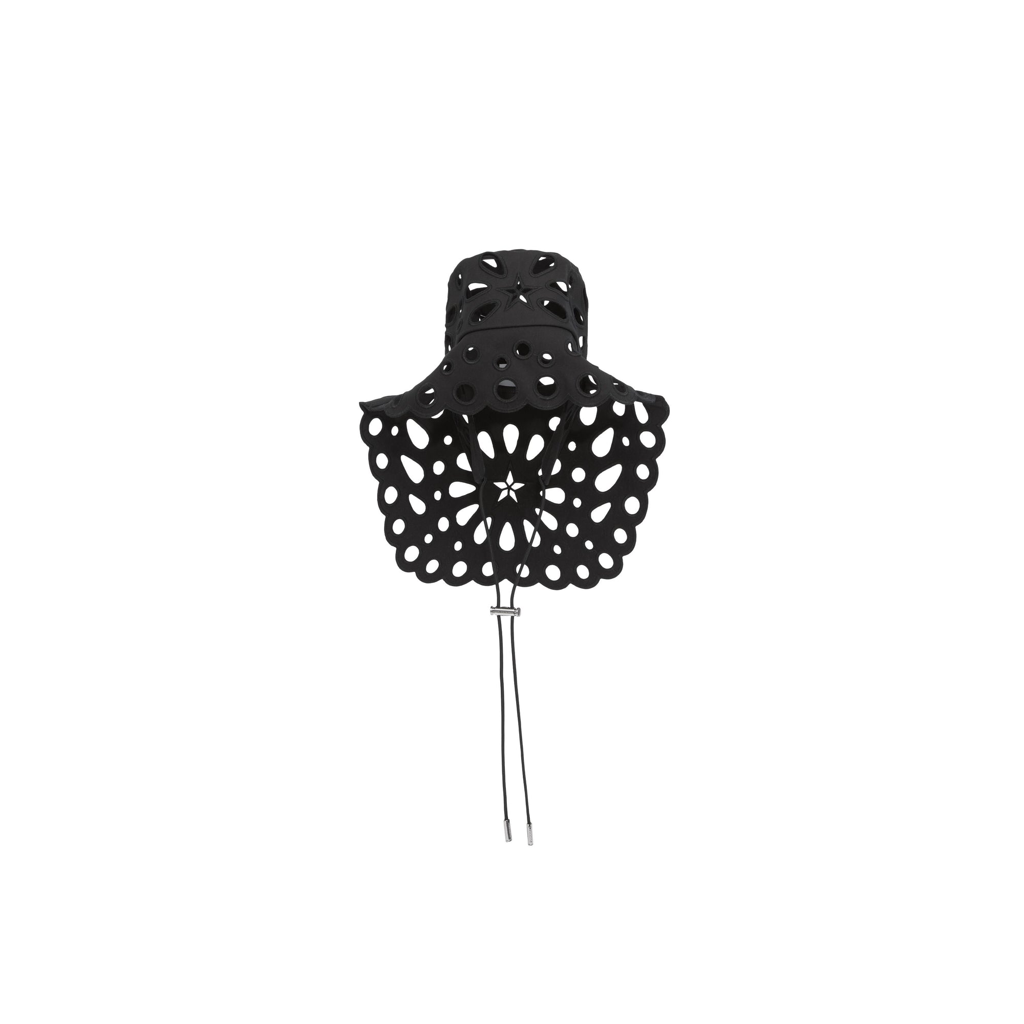 BLACK Chapeau de pêcheur en broderie anglaise et gabardine de coton