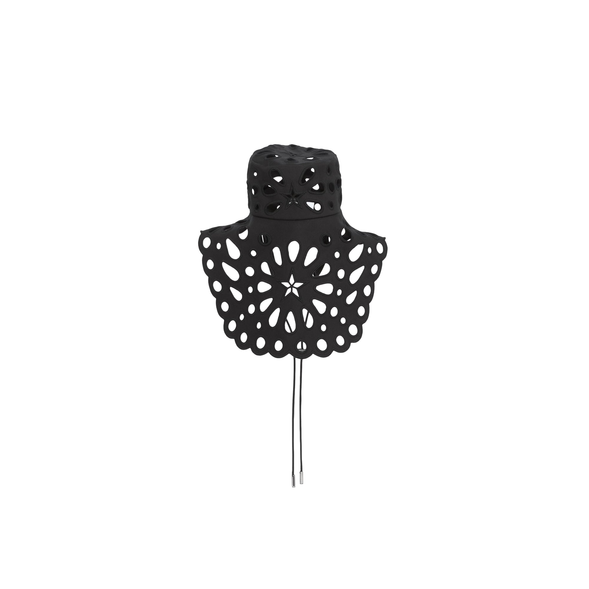 BLACK Chapeau de pêcheur en broderie anglaise et gabardine de coton