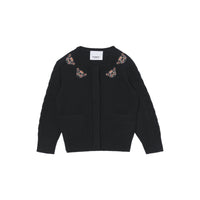 Cardigan en laine à motif Thomas Bear - Noir