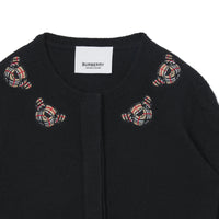 Cardigan en laine à motif Thomas Bear - Noir