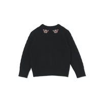 Cardigan en laine à motif Thomas Bear - Noir