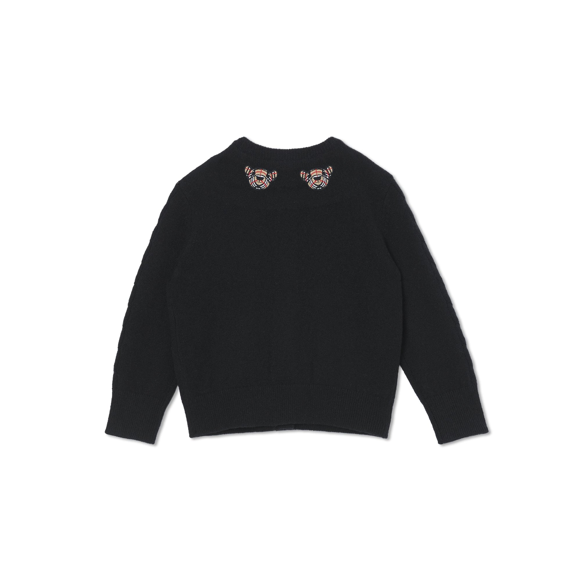 Cardigan en laine à motif Thomas Bear - Noir