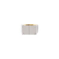 PALLADIO/DARK BRASS Chevalière plaquée palladium