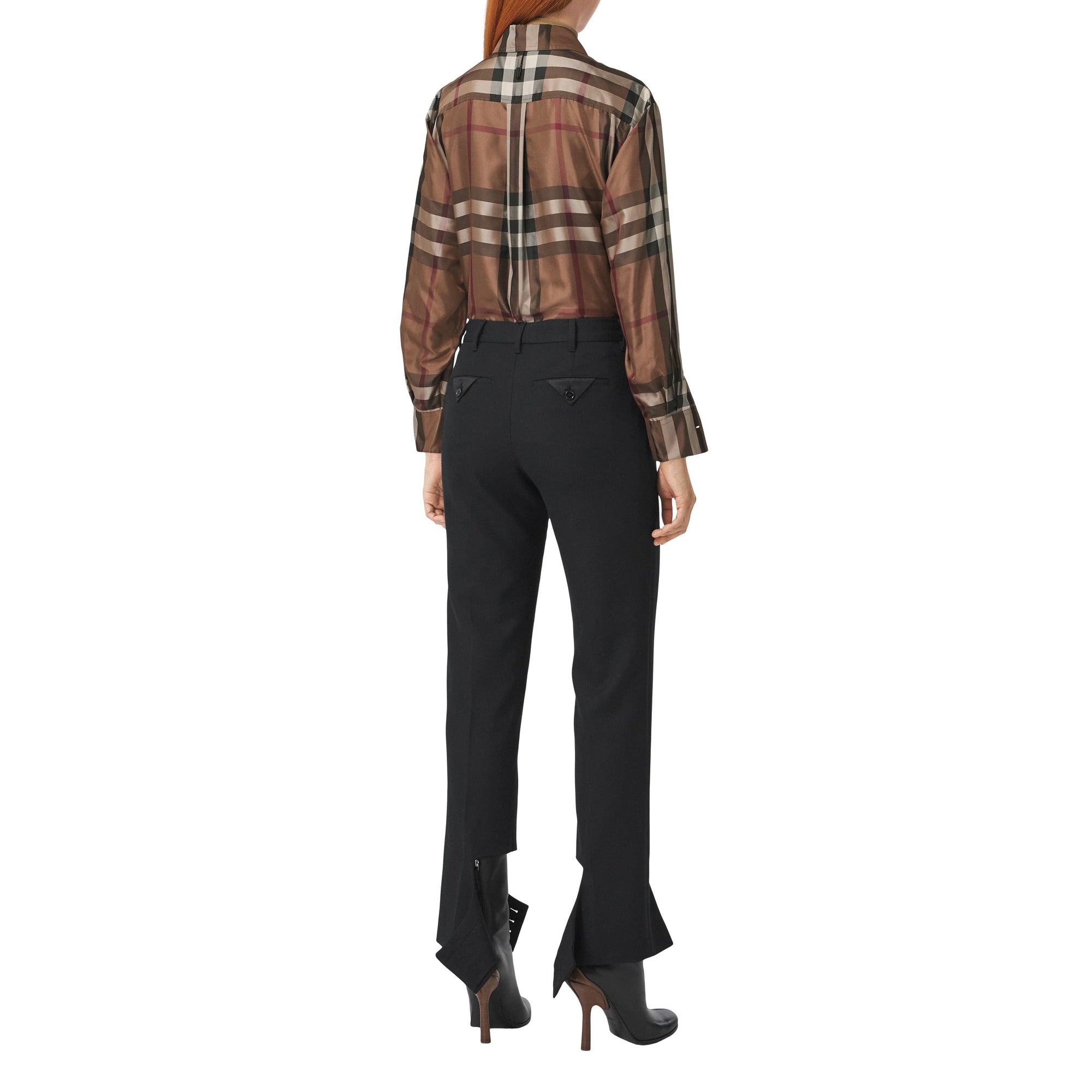 BIRCH BROWN IP CHK Chemise en sergé de soie check