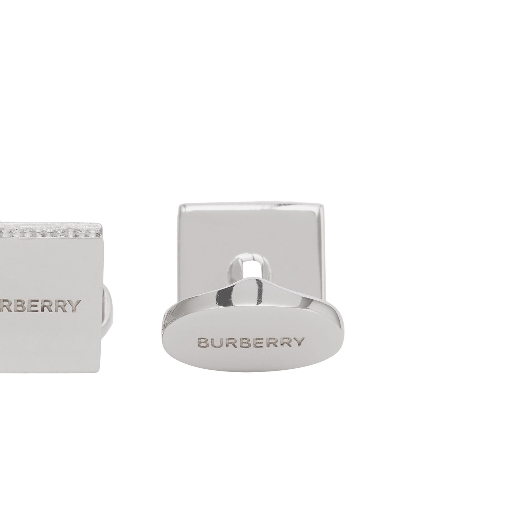 PALLADIO/CRYSTAL Boutons de manchette plaqués palladium avec cristaux