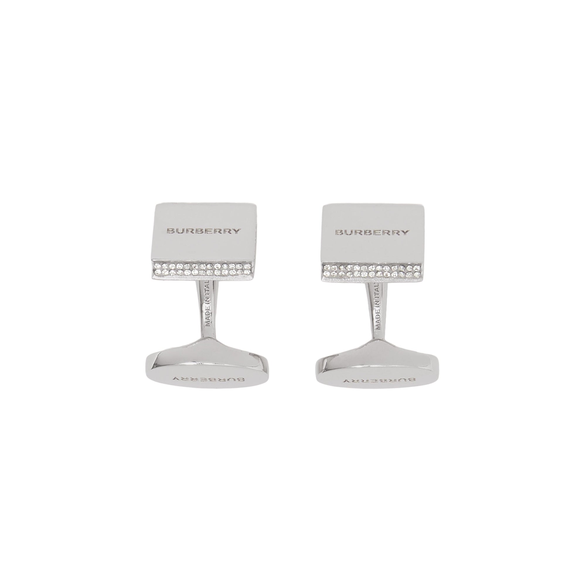 PALLADIO/CRYSTAL Boutons de manchette plaqués palladium avec cristaux