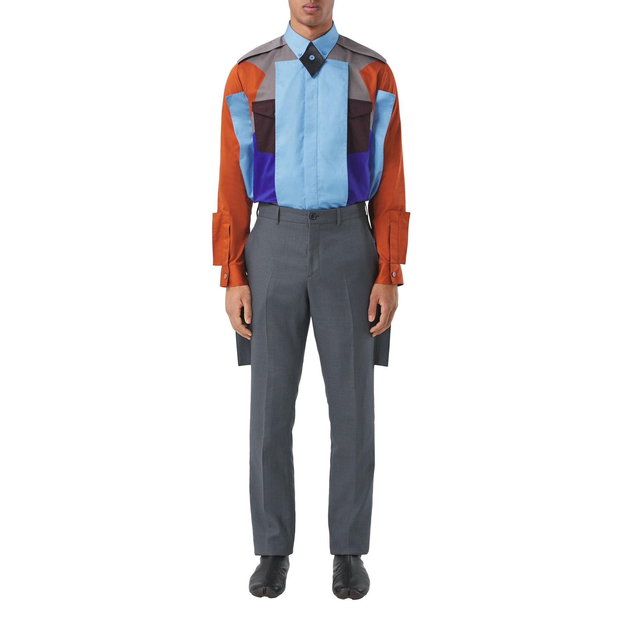 OCEANIC BLUE IP PAT Chemise en coton à imprimé géométrique