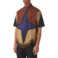 KHAKI IP PTN Chemise tunique en coton à imprimé géométrique