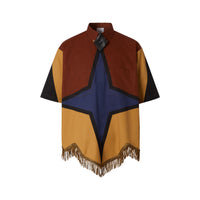 KHAKI IP PTN Chemise tunique en coton à imprimé géométrique