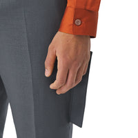 TEMPEST GREY Pantalon de costume en laine et ramie avec panneaux