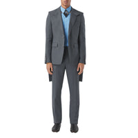TEMPEST GREY Pantalon de costume en laine et ramie avec panneaux