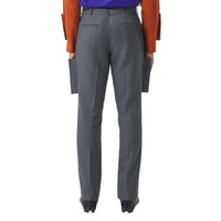 TEMPEST GREY Pantalon de costume en laine et ramie avec panneaux