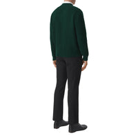 ALPINE GREEN Pull en V en laine avec lettre