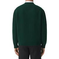 ALPINE GREEN Pull en V en laine avec lettre
