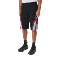 BLACK Short en laine à motif géométrique en intarsia