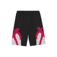 BLACK Short en laine à motif géométrique en intarsia