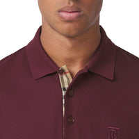 Polo en piqué de coton Monogram - Bordeaux Intense